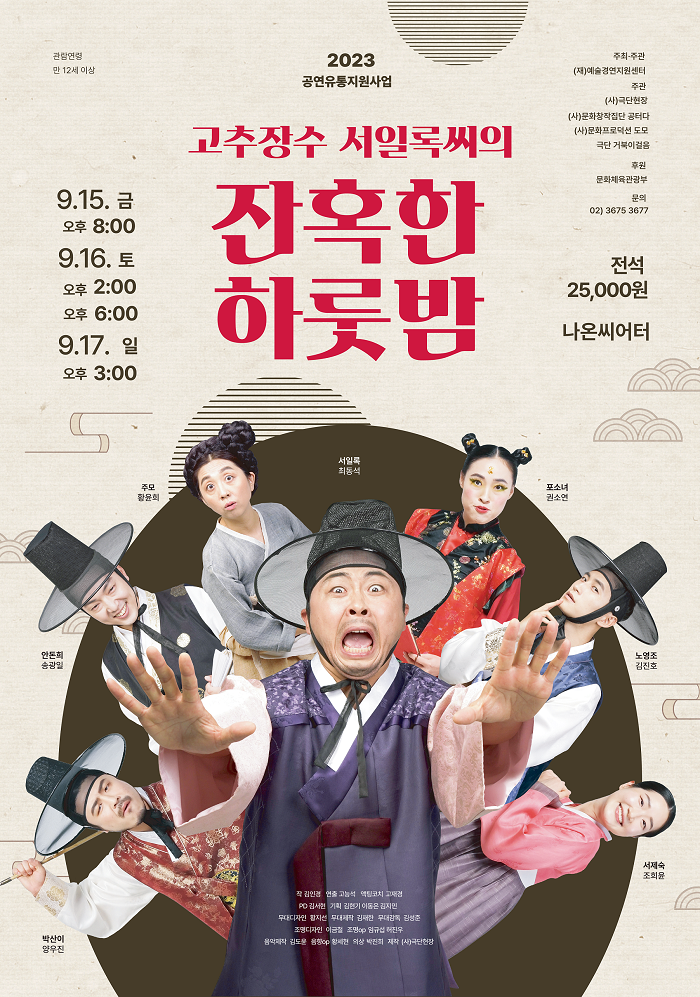 연극, 고추장수 서일록씨의 잔혹한 하룻밤